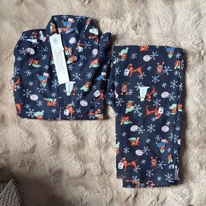 Old Navy Kids Pajama Set - Dark Blue with Holiday Characters